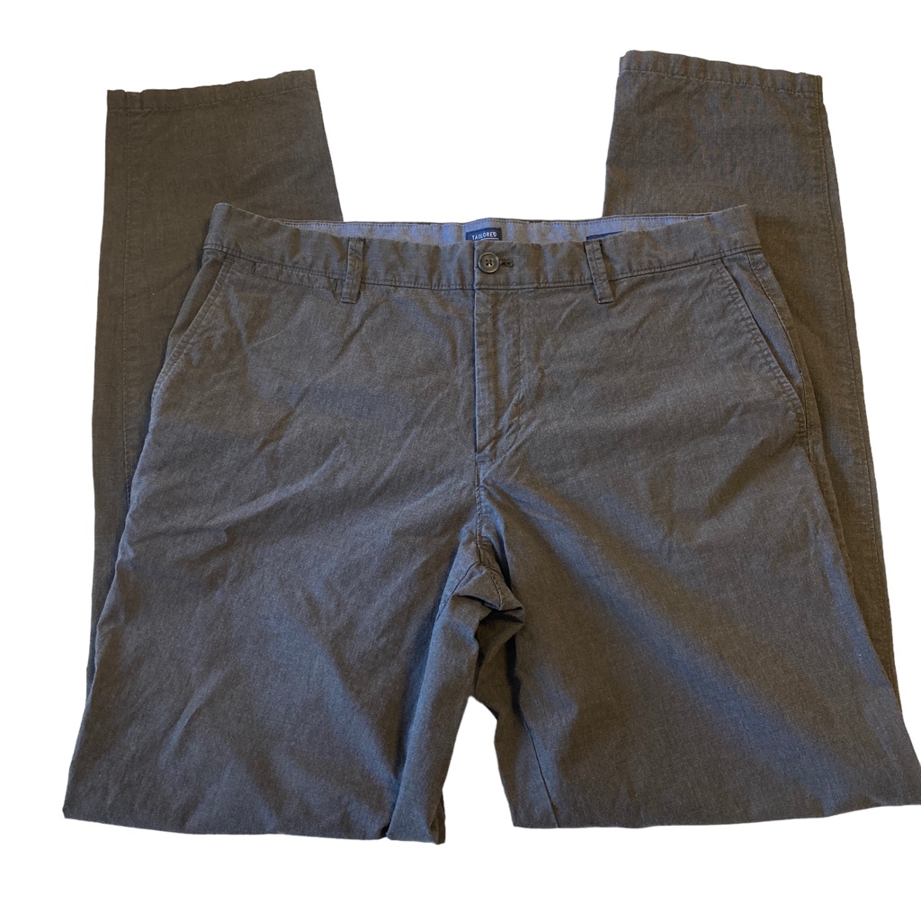 Gap Mens Tailored Gap Khakis Slim Fit 34 X 34 Excellent Preowned Dark Brown